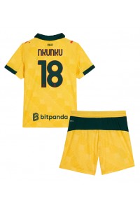 Fotbalové Dres AC Milan Christopher Nkunku #18 Dětské Třetí Oblečení 2025-26 Krátký Rukáv (+ trenýrky)